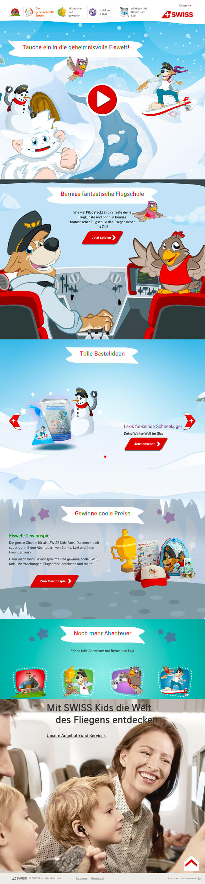 SWISS Kids Microsite